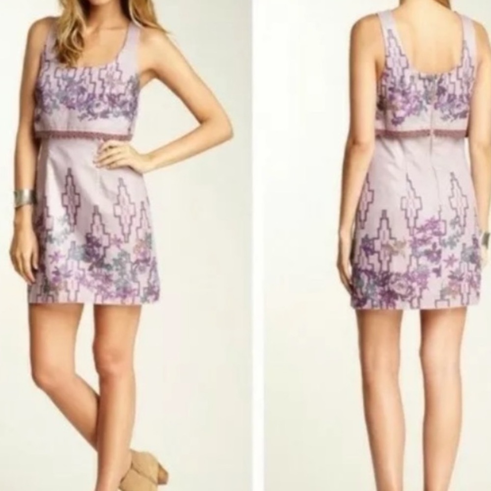 Free People Purple Mini Peplum dress